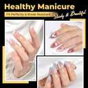 UNA GELLA 600Pcs Short Oval Almond Gel Nail Tips, Round Almond Press on Nails Pre-shaped Soft Gel Clear Fake Nails Tips Full Cover for Nail Extension Home DIY Salon 12 Sizes