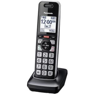 Panasonic Additional Cordless Phone Handset, Advanced Call Block, Compatible with KX-TGF94x and KX-TGF97x Series - KX-TGFA97B (Black with Silver Trim)