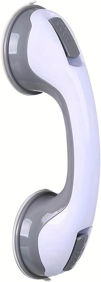 Suction Grab Bars for Shower, Safety Handle Support for Bathroom (1 Pc, Gray, 12in)