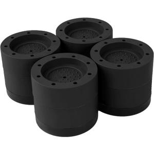 Kvoike Bed Risers Adjustable Furniture Risers Heavy Duty Lifts Height 2 Inch, Round Bed Lifts Risers for Desk Table Couch Chair Sofa (Set of 4) (Black)