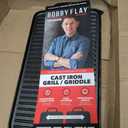 GreenPan x Bobby Flay Cast Iron Pre-Seasoned 16.5 x 9.5 Reversible Double Burner Griddle, Rectangular Grill, Helper Handles, Induction, Versatile Stovetop Oven BBQ & Fire, Indoor & Outdoor Use, Black