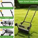 Heavy Duty Manual Lawn Aerator Tool with 39 Spikes, Dual Weight