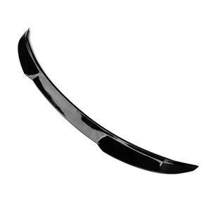 ABS Spoiler Rear Wing Glossy Black Or Carbon Fiber Look Car Body Kit(Glossy Black)