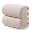 REDKISS 2 Pack Microfiber Extra Large Bath Sheets, 35 x 70 Inches, 670G, Soft and Absorbent, Quick Dry Oversized Bath Towels, Perfect for Bathroom, Plush Shower Towels for Spa, Gym & Hotel, Beige