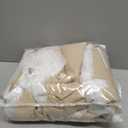 Hiasan Mix & Match Blackout Curtains with Sheer Overlay, Thermal Insulated Privacy Double Layer Room Darkening Window Curtains for Bedroom, Living Room, 2 Panels with Tiebacks, Beige, 70W X 84L