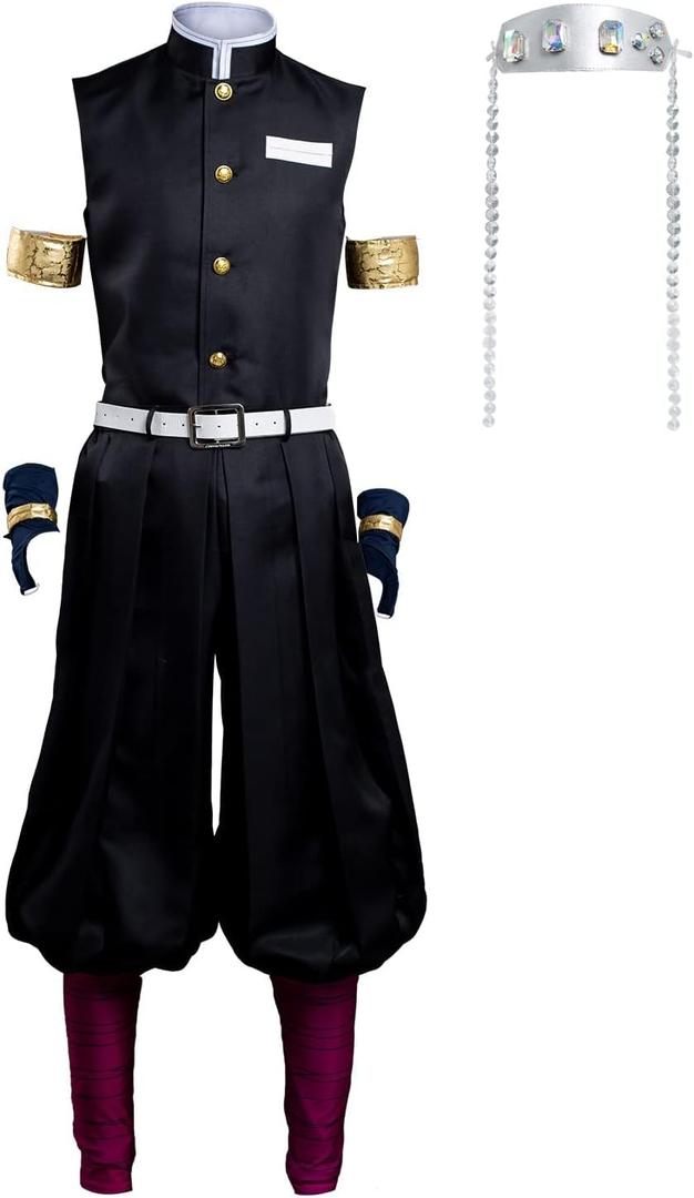 Gonriya Mens Costume Anime Cosplay Outfit Uniform for Adult (Medium, Black)