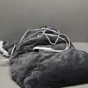 Bedsure Wearable Heated Blanket with Foot Pocket - Electric Snuggle Blanket for Adult with Sleeves, Winter Gifts for Mom Women Girlfriend, Warm Sherpa Heating Throw, Auto Shut Off, 50 x 71+18", Grey