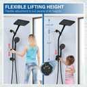 Rain Shower Head with Handheld High Pressure rainfall Shower Heads with Handheld Spray Combo,Black