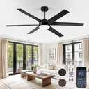6 Blade Black celling fan
