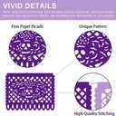 Asoulin 5PCS Mexican Party Banners, Cinco De Mayo Decoration Fiesta Party Decoration, Mexican Themed Party Decor 5 De Mayo Banner Plastic Papel Picado, Mexico Birthday Party Supplies -12 Patterns/90FT