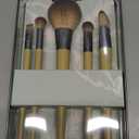 EcoTools Makeup Brush Set for Eyeshadow, Foundation, Blush, and Concealer with Bonus Storage Case, Start the Day Beautifully, Travel Friendly, 6 Piece Set