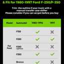 Truck Floor Mats for Ford F150/for Bronco 1980-1996, for F250/F350 1980-1997,All Weather TPE Rubber Car Floor Liners for F-150/250/350 1980-1990 1991 1992 1993 1995 1996 Truck Carpet Accessories
