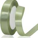 5 x Sage Green Satin Ribbon Thin Gift Ribbons 5/8 inch x 25 Yards, Sage Halloween Ribbon for Crafts, Gift Wrapping, Wedding Decor Floral Bouquet DIY Cake Decor
