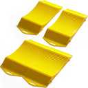 Yellow Heavy-Duty Tire Saver Ramps - Set of 4 Anti-Slip Vehicle Storage Ramps for RV, Camper, Trailer - Powerful Load Bearing Capacity Safe and Durable