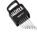 Amazon Basics Ratcheting Combination Wrench Set - Metric, 7-Piece