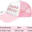 Funny Trucker Hat Gag Baseball Cap for Women Men Hat Adjustable, Friends Gag Gifts Essential for Travel (All Sugar No Dad Dy)