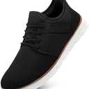 LEZTA Mens Casual Shoes Fashion Sneakers Dress Shoe Lightweight Breathable Mesh Oxfords Walking Gym Tennis Athletic(Black US 9.5 Men's, EUR 43 Men's)