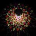 Mosaic Solar Lights Outdoor,Garden Hanging Camping Lanterns Lamp Waterproof, Solar-Powered Led Light for Women Mom Grandma Yard Patio Lawn Pathway Porch Garden Birthday Chrismas Party Dcor (1 pack)