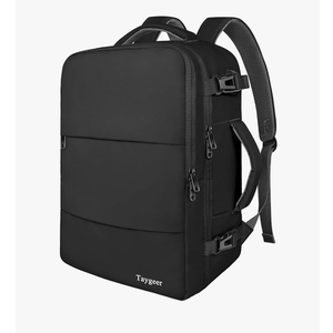 Taygeer Travel Laptop Backpack for Men Women, Airplane Approved Travel Backpack Suitcase with Usb Charging Port, Lightweight College 35l Luggage Bag 15.6inch Laptop Mochila Gifts for Business,Black