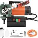 1380W Magnetic Drill Press, Portable Low Profile Mag Drill Press with 3/ 4" Annular Cutter, 2585lbf 680RPM Powerful Drilling Machine, 1.4" Boring Diameter, Industrial Equipment Installation Tool