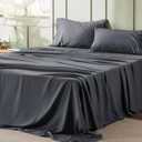 Bedsure Full Size Bed Sheets - 4 Pieces Soft Full Sheet Set - Breathable & Cooling - Hotel Luxury - Easy Care Polyester Microfiber Bedding for Women, Men, Dark Grey (01 - Dark Grey)