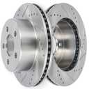 SCITOO Front Brake Rotors 2x Drilled & Slotted Brakes Rotors:3295