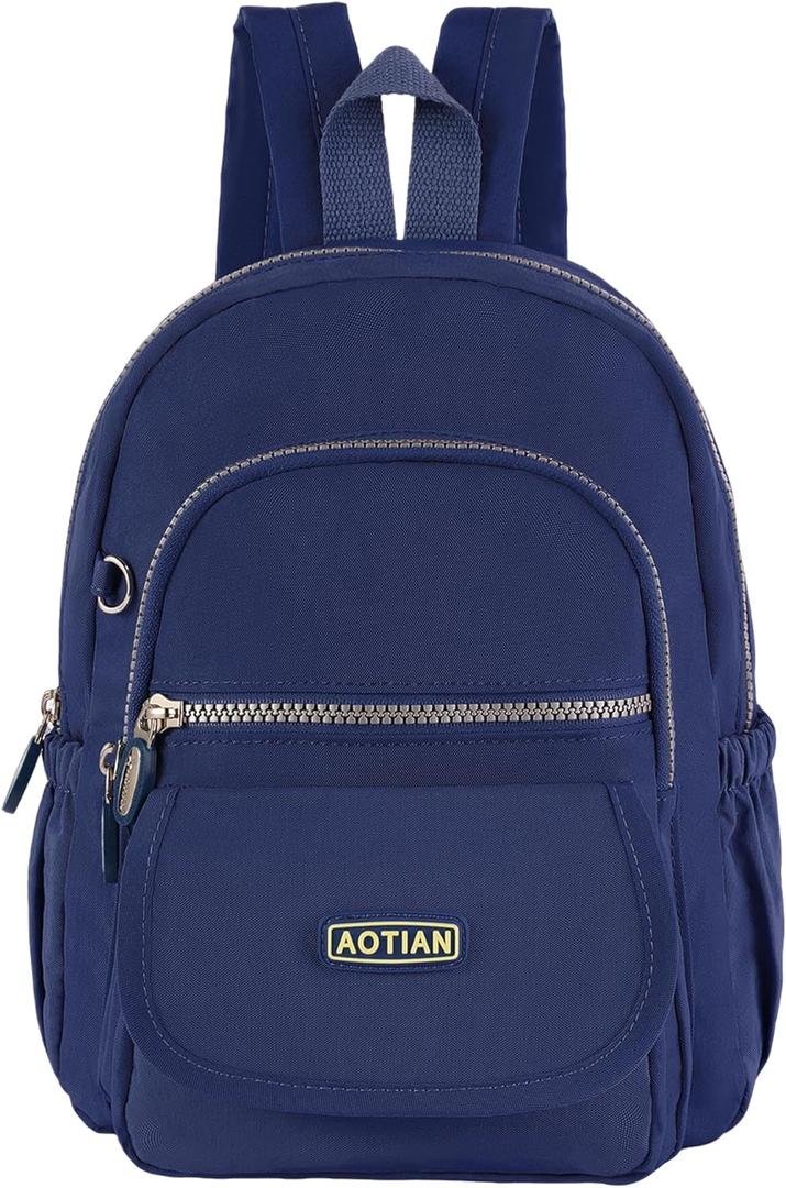AOTIAN Mini Nylon Women Backpacks Casual Lightweight Small Daypack for Girls (Mini Deep Blue)