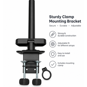 Heavy-Duty Adjustable Clamp Mounting Bracket – Durable metal construction with adjustable clamps for secure and stable mounting. Easy to install and suitable for various setups, Includes mounting ring 