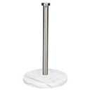 NearMoon Standing Paper Towel Holder, Kitchen Paper Towel Tissue Holder- for Bathroom Kitchen Countertop, Standard or Jumbo-Sized Roll Paper (with Marble Base, Brushed Nickel)