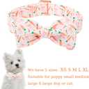 Easter Dog Collar with Bow Tie, Cotton Bunny Bowtie for Large Girl Boy Dog, Cute Rabbit Pet Collar with Metal Buckle, Gift, S