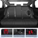 IKABEVEM Seat Covers Leather Fit for Honda Accord 2018-2022 Full Set | 1:1 Custom,Waterproof Faux Leather,Scratch Resistant,Fully Wrapped,Easy to Install & Wipe Clean,Black Car Seat Protector
