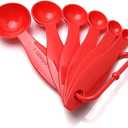 Orbit 6 Piece Measuring Spoons. Red