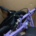 All Terrain Knee Scooter for Adults, Foldable Rolling Knee Scooter with DIY Stickers & Shock Absorber, Steerable Knee Walker for Broken Foot, Ankle Injuries & Surgery, Better Crutch Alternative (Cream Purple)