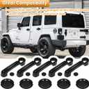 E-cowlboy Door Handle Cover Inserts+Tailgate Handle Cover+Recess Guard for 2007-2018 Jeep Wrangler JK JKU Sports Sahara Freedom Rubicon Unlimited Exterior Accessories (Black 15PCS)