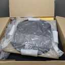 Shintenchi 3 Pieces Patio Bistro Sets, Outdoor Textilene Fabric Conversation Bistro Set, Textilene Fabric Front Porch Chairs Small Patio Furniture Set with Table for Lawn,Garden,Balcony (Black)