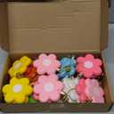 24 Pcs Spring Flower Ornaments 2.7 Inch Tulips Daisy Hanging Ornament Spring Tree Decorations Colorful Plastic Floral Shape Ball Summer Decorations for Home Tree Holiday Party(Daisy)