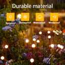 Upgraded Solar Swaying Light 8 LEDs Solar Garden Lights Outdoor Waterproof Swaying Solar Garden Lights Firefly Lights for Garden Yard Patio Pathway Decoration Warm White (4pcs)