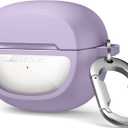 SURITCH Case Cover for Bose Ultra Open Earbuds(2024), Shockproof Protective Cover for Bose Ultra Open Wireless Ear Earbuds Charging Case Accessories with Carabiner, Purple