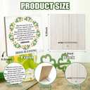 St Patrick's Day Decor, Irish Blessing May The Road Rise Up To Meet You, 6.3 x 6.3 inch Wood Plaque Table Sign, Irish Blessing Gifts, St Patrick's Day Decor for Home Office Desk Table Shelf - LM03