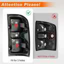 Tail Lights Assembly Compatible with 2014 2015 Chevy Silverado 1500 Taillights, Rear Brake Lamps Taillight with Bulb and Harness