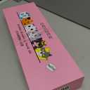 Cute Cat 2.4G USB Wireless Keyboard and Mouse Combo, Silent Keys, Candy Colors, Compatible with Notebook, PC (Pink-110Keys)