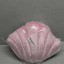 Seashell Decorative Pillow Shell Shaped Throw Pillow 3D Insert Beach Pillow Soft Velvet Pillow Sea Ocean Decoration Couch Bed Pillow Cushions(Pink,18 X 13 inch)