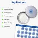 Avery Printable Round Labels, Sure Feed Technology, 1" Diameter, Matte White, Permanent Adhesive, Laser/Inkjet Printable, 1,200 Blank Labels, Great for Product Merchandising, Stickers, and More (5656)