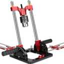 Upgraded Drill Guide, Max Portable Drill Guide, Multi Angle Drill Guide for Straight Holes, Self-Centering Pins, Adjustable Angle from 0 to 60, Chuck Clamping Range for 1/16-1/2" (1.5-13mm)