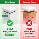 RECTOO 4x4 Vinyl Post Caps White (Actual 4.00" Internal Size - NOT for Wood Posts), Pyramid Top Toppers for Fences, Decks & Mailboxes, Weatherproof PVC Post Protector (8 Pack)