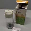 16oz/470ml Oil Dispenser and Oil Sprayer, Glass Olive Oil Pourer for Kitchen, Air Fryer, Cooking, Salad, BBQ (White)