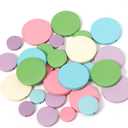 120 Round Wood Discs Spacers Diffusers Flat Coin Beads - White(1 1/5") for Christmas Birthday Board Tags DIY Jewelry Earring Making