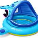 JOYIN Inflatable Shade Kiddie Pool,Whale Baby Pool Tent, Infant Swimming Pool for Kids 54" x 56" x 28",Blow Up Toddler Pool for Swim Party Toys Summer Water Beach Fun