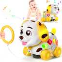 Toys for 1 Year Old Girl Gifts, Musical Baby Toys 6-12-18 Months, Bilingual Learning Toy for 1 Year Old, 1st Birthday Girl Boy Gift Presents, Music Toddlers Puppy for Infants 7 8 9 Months (Yellow)