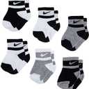 Nike Boys' Ankle Socks (6 Pairs) (6-12 Months, Black(nn0663-001)/G_white)